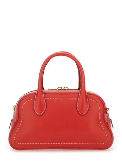 Bally Goat Leather Crossbody Bags In Red+gold