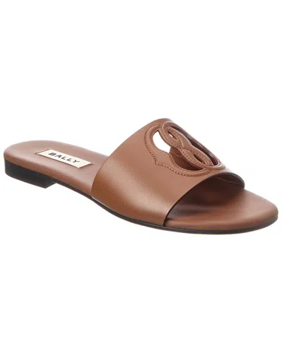 Bally Goldie Leather Sandal In Brown