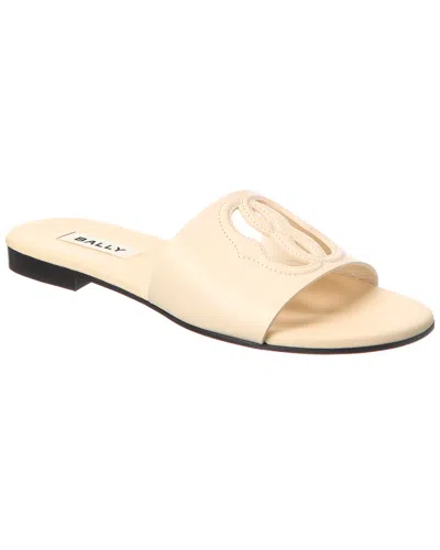 Bally Goldie Leather Sandal In White