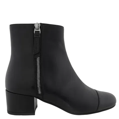 Bally Gracyn Leather Ankle Boots In Black