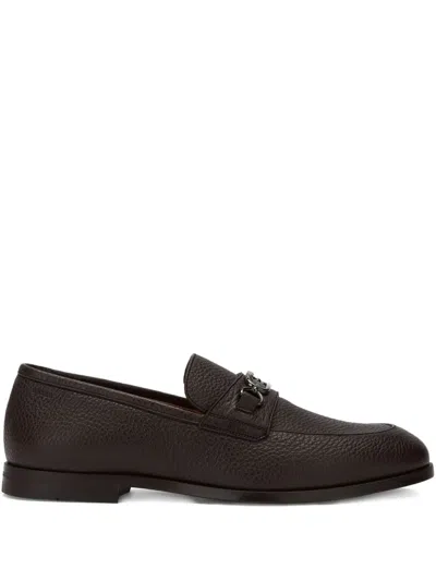 Bally Grained-leather Buckle-detail Loafers
