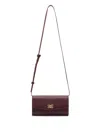 Bally Grained Leather Cross Body Bag In Burgundy