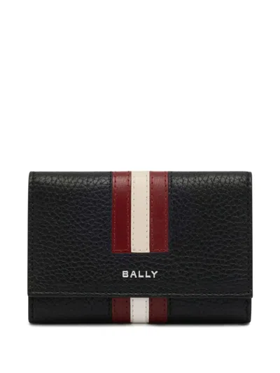 Bally Grained-leather Key Holder In Black