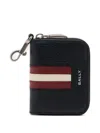 Bally Grained-leather Key Holder In Black