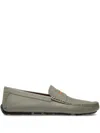Bally Grained Leather Saddle-strap Loafers