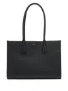 Bally Grained Leather Tote Bag In Black