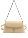 Bally Grained Lock-me Mini Bag In Neutral