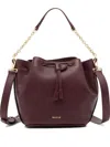 Bally Grained Ribbons Bucket Bag In Purple