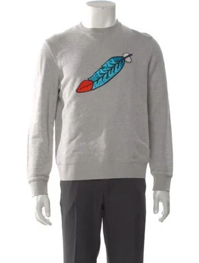 Pre-owned Bally Graphic Print Crew Neck Sweatshirt In Gray