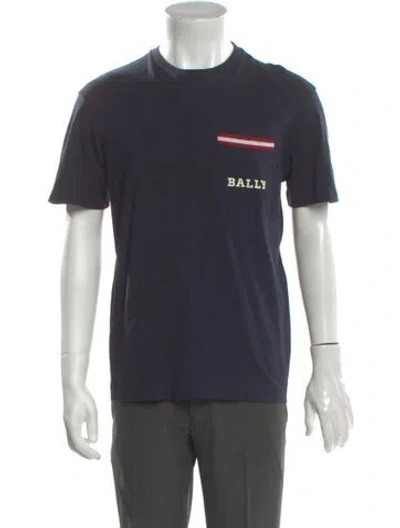 Pre-owned Bally Graphic Print Crew Neck T-shirt In Black
