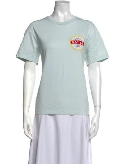 Pre-owned Bally Graphic Print Crew Neck T-shirt In Green