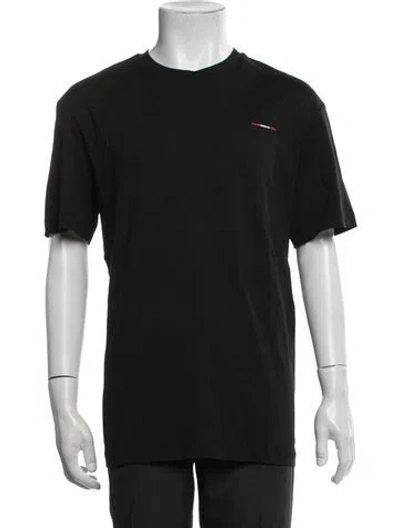 Pre-owned Bally Graphic Print Crew Neck T-shirt W/ Tags In Black