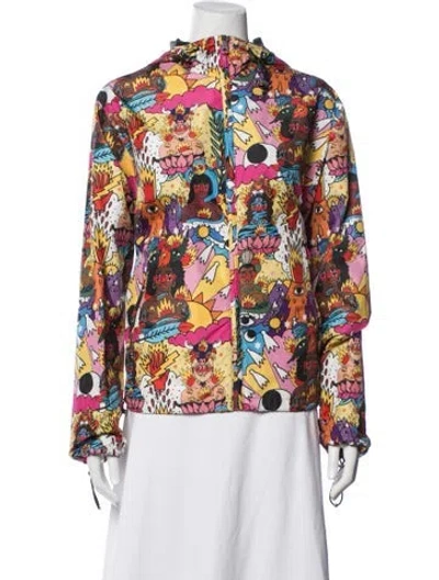 Pre-owned Bally Graphic Print Jacket In Pink/yellow