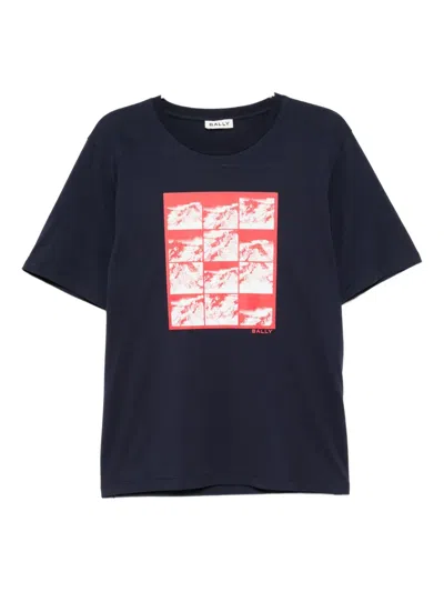 Bally Graphic-print T-shirt In Blue