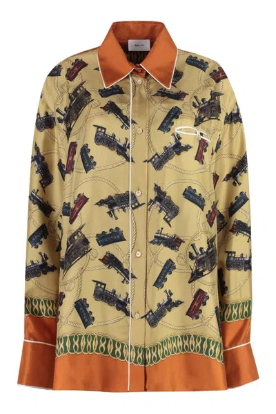 Bally Multicolor Graphic-print Oversized Silk Shirt