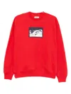 Bally Graphiced Sweatshirt In Red