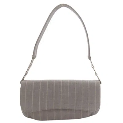 Pre-owned Bally Gray Canvas Shoulder Bag ()
