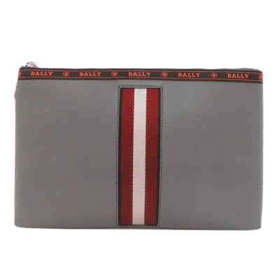 Pre-owned Bally Gray Leather Clutch Bag ()