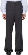 Bally Gray Loose Trousers In Dark Grey 50