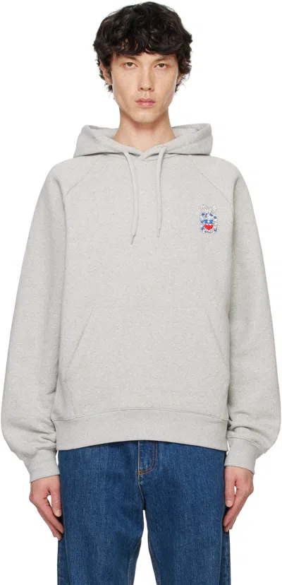 Bally Gray Organic Cotton Hoodie In Grey Melange