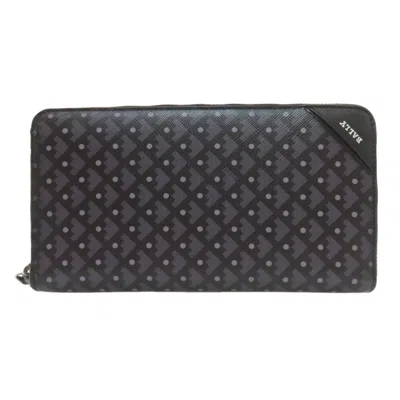 Pre-owned Bally Gray Pvc Long Wallet (bi-fold) ()