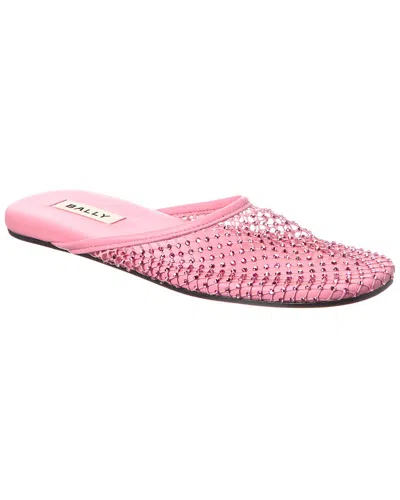 Bally Greek Mesh & Leather Mule In Pink