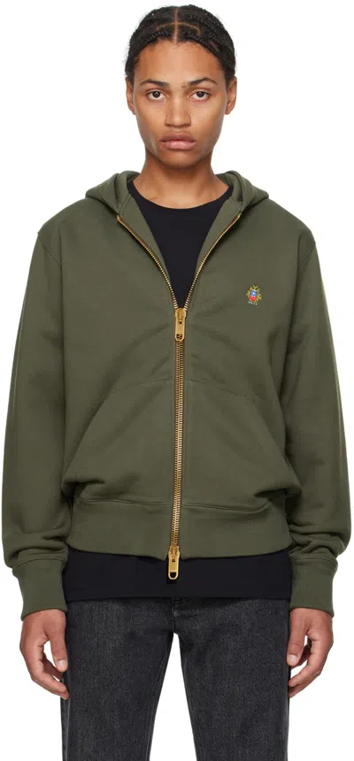 Bally Green Adrien Brody Edition Zip Hoodie In Olive Leaf 24