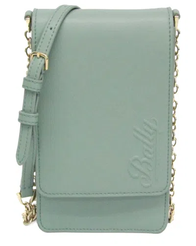Pre-owned Bally Green Leather Shoulder Bag (authentic Pre-loved)