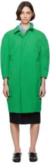 Bally Long Sleeve Coat In U6a4 - Fern Green