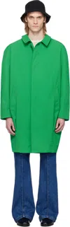Bally Long Sleeve Coat In U6a4 - Fern Green 25