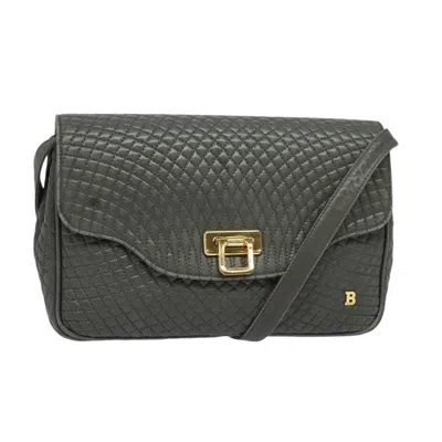 Pre-owned Bally Grey Leather Shoulder Bag () In Gray