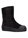 Bally Gstaad 6302964 Women's Black Suede Leather Shirling Lined Boots In Black
