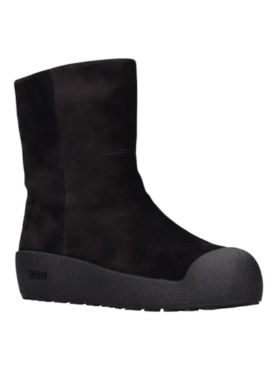 Bally Gstaad 6302964 Women's Black Suede Leather Shirling Lined Boots