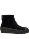 Bally Platform Leather Ankle Boots In Black
