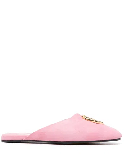 Bally Gylon Logo-plaque Suede Slippers In Newsamantha50