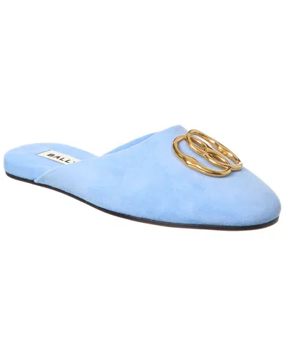 Bally Gylon Logo Emblem Slippers In Blue