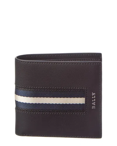 Bally Hadlet Leather Id Coin Wallet In Black