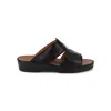 Bally Hakman Men's 6211912 Black Grained Leather Sandals In Multi