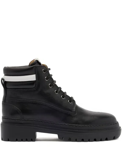 Bally Hallen Leather Boots In Black