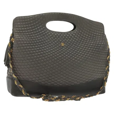 Pre-owned Bally Handbag Leather Leather Handbag () In Gray