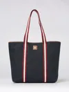 Bally Ribbon Detail Tote Bag Dual Handles In Blue