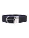 Bally Men's Hanky 35mm Reversible Belt In Black/peacoat+pall
