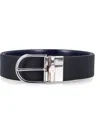 Bally Men's Hanky 35mm Reversible Belt In Blue