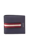 Bally Hasai Leather Bifold Wallet In Blue