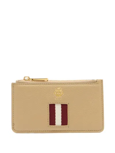 Bally Hera Zipped Card Holder In Neutral