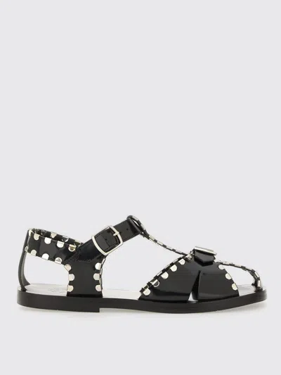 BALLY FLAT SANDALS BALLY WOMAN COLOR BLACK,H03008002