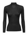 Bally High-neck Long-sleeved Sweater In Black