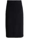 Bally High-waisted Wool Skirt In Blue