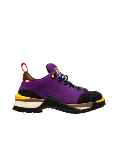 Bally Hike 6239705 Women's Mirtillo Calf Suede Leather Sneakers In Multi