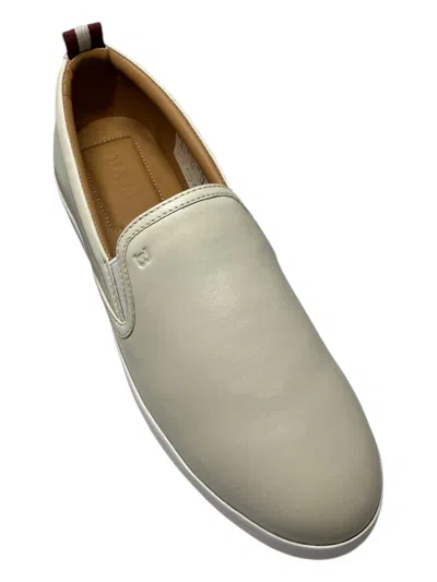 Bally Hinka 6211667 Ladies Bone Lamb Leather Sneakers In Beige